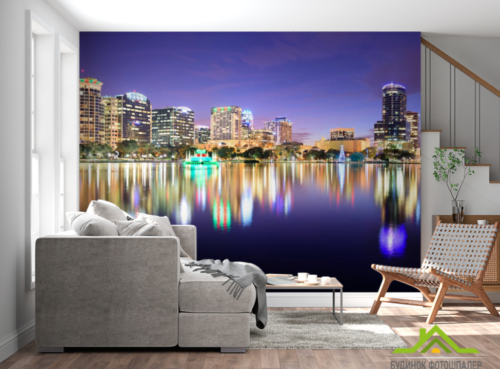 выбрать Фотошпалери різдвяний місто над водою Фотошпалери Місто на стіну