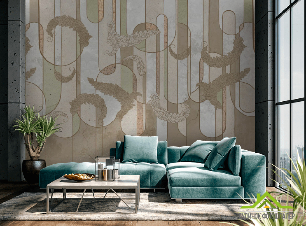 выбрать Фотошпалери візерунок на коричневому тлі Ексклюзивні фотошпалери на стіну