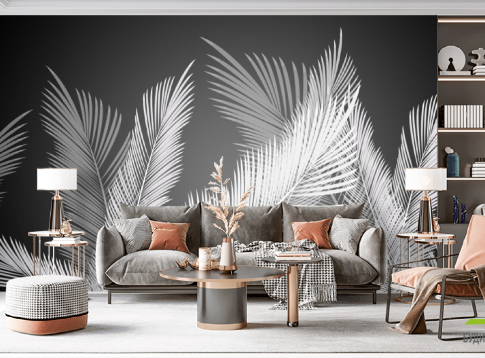 выбрать Фотообои листья для интерьера Фотообои Дизайнерские листья на стену