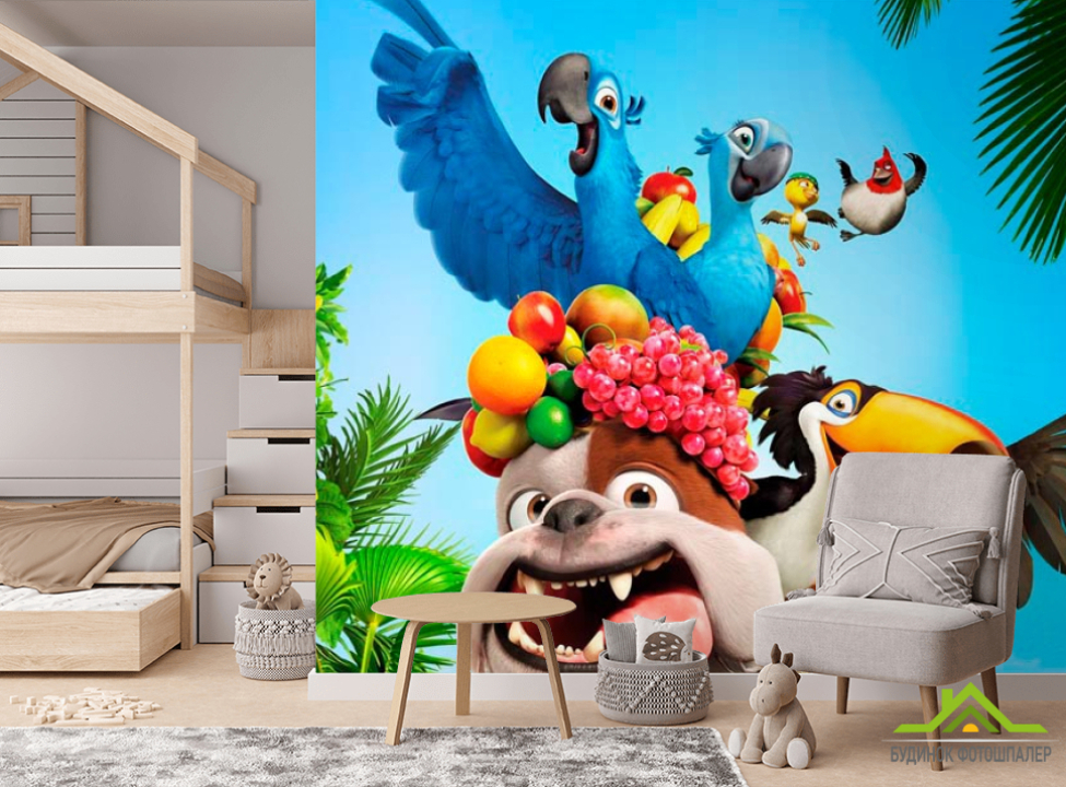 выбрать Фотошпалери Собака, папуги Фотошпалери для малюків на стіну