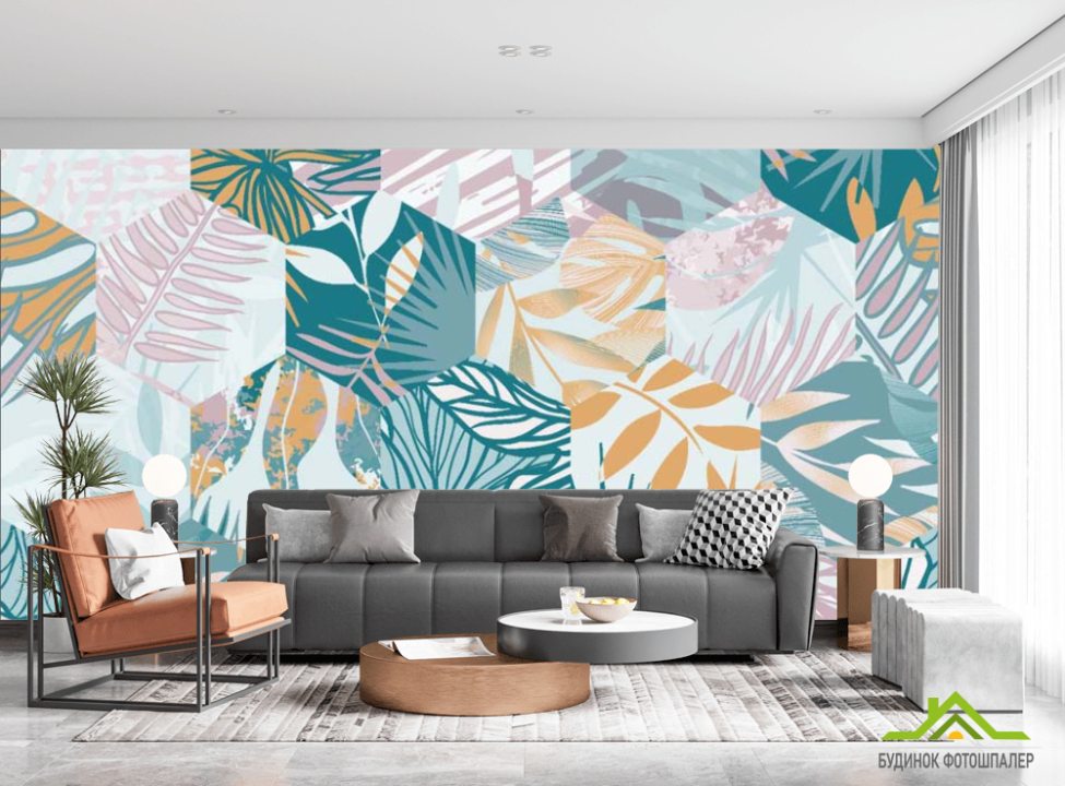 выбрать Фотошпалери Печворк з листя Фотообої по стилю на стіну