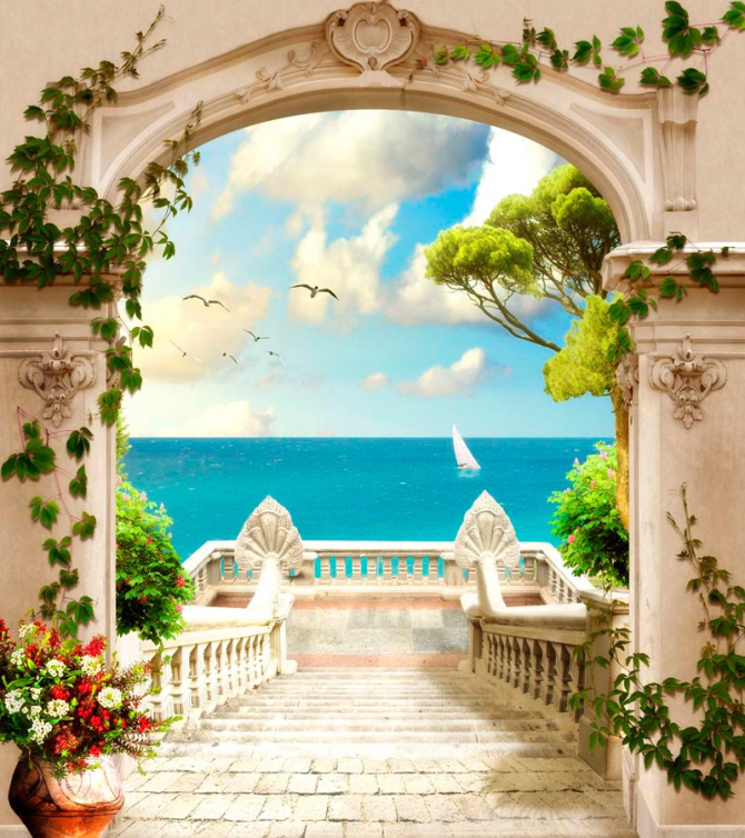 Фотошпалери Арка до моря