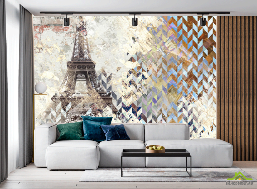 выбрать Фотообои Дизайнерский Париж Фотообои в гостиную на стену