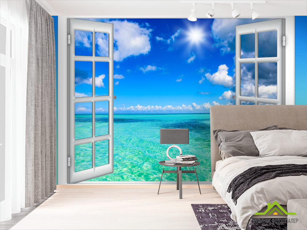 Фотошпалери Вид на море з вікна