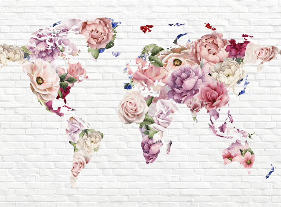 выбрать Фотообои Карта детская из цветов Фотообои в детскую на стену