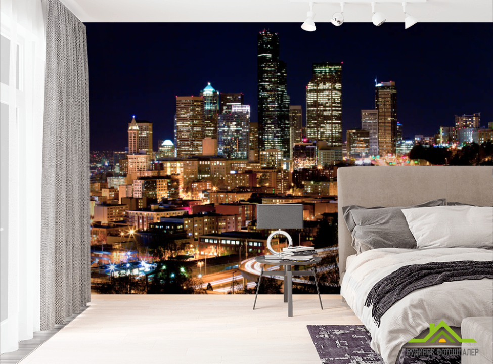 выбрать Фотообои Высотки ночного города Фотообои Город на стену