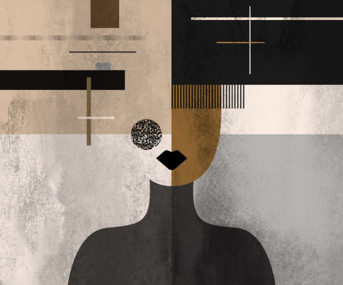 Фотошпалери абстрактна жінка