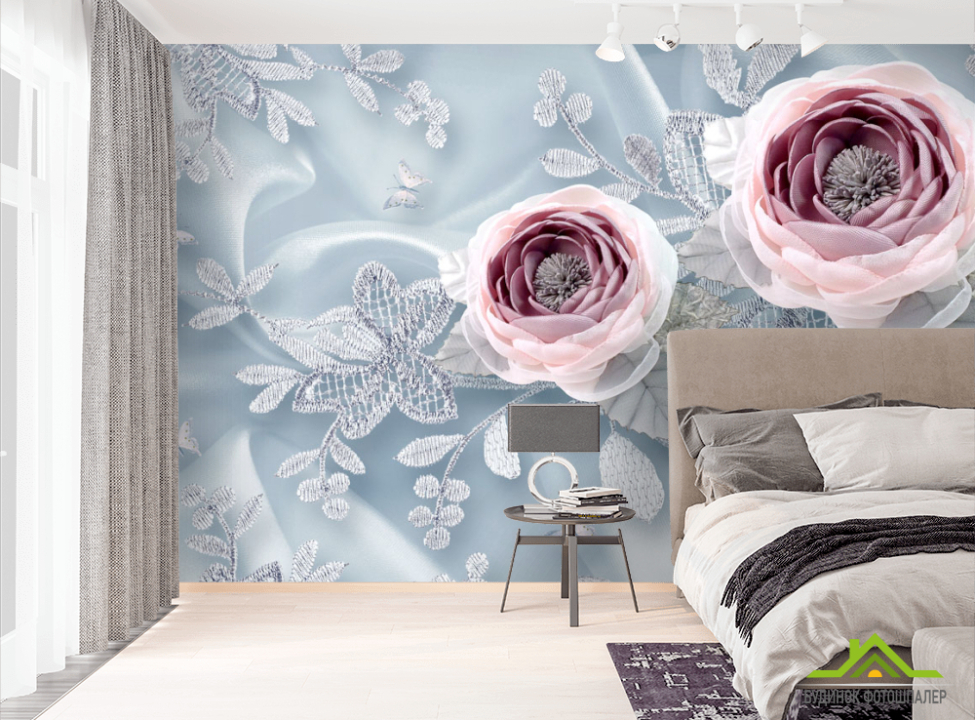 выбрать Фотошпалери Тканинні 3д квіти Фотошпалери квіти 3d на стіну