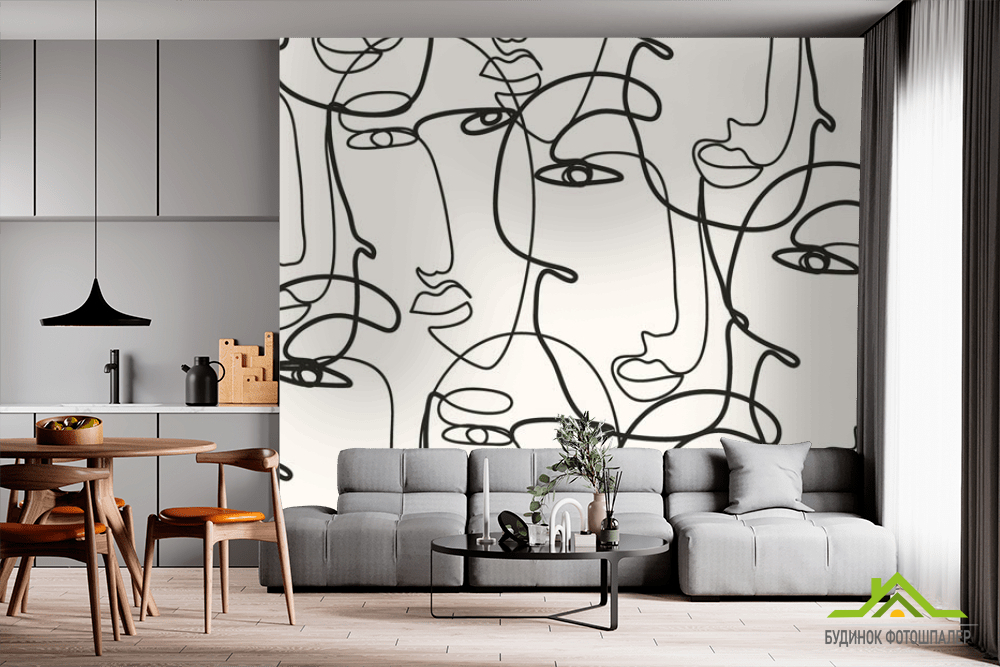 Фотообои Линейные лица