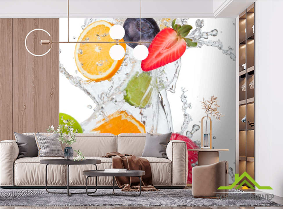 выбрать Фотообои фрукты с водой Фотообои Еда и напитки на стену