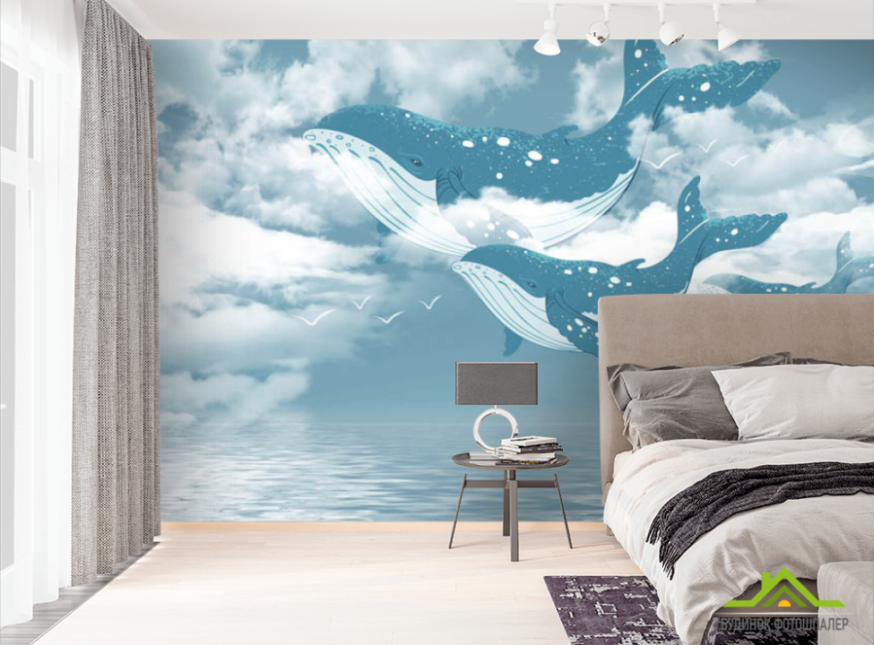 выбрать Фотошпалери синій кит Фотошпалери різні на стіну