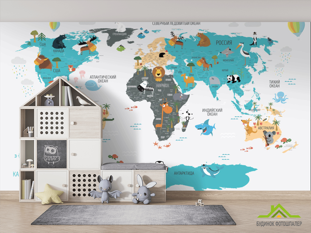 Шпалери в дитячу Карта