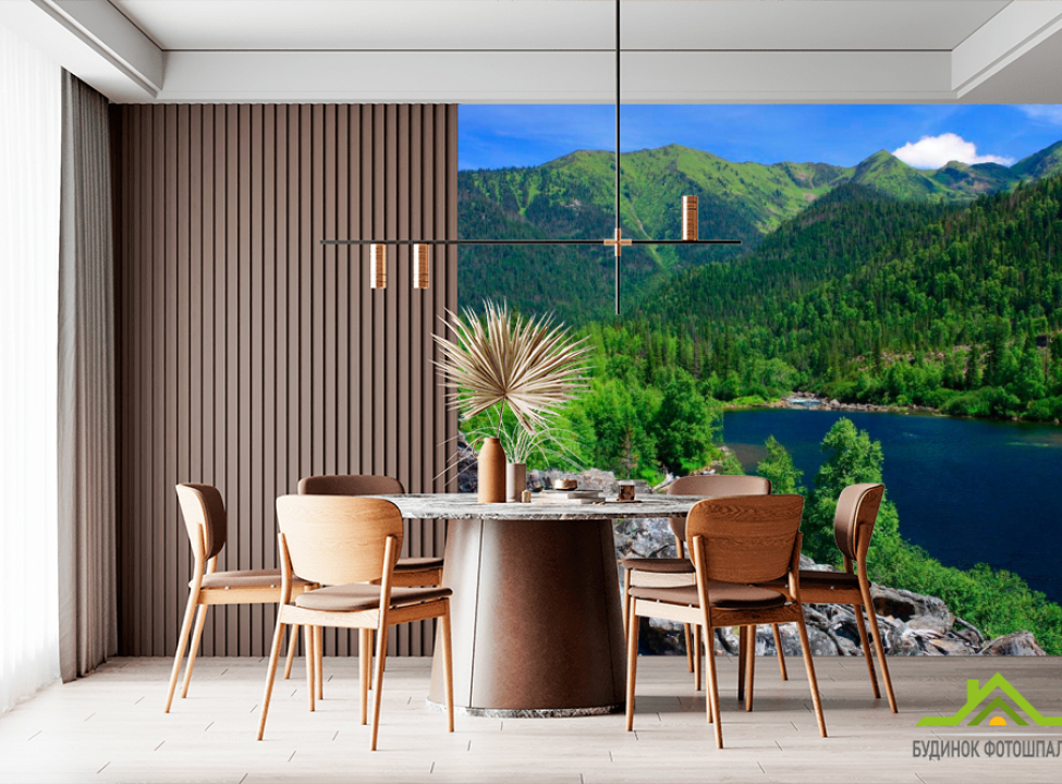 выбрать Фотообои Дыхание гор, вода Фотообои Горы на стену