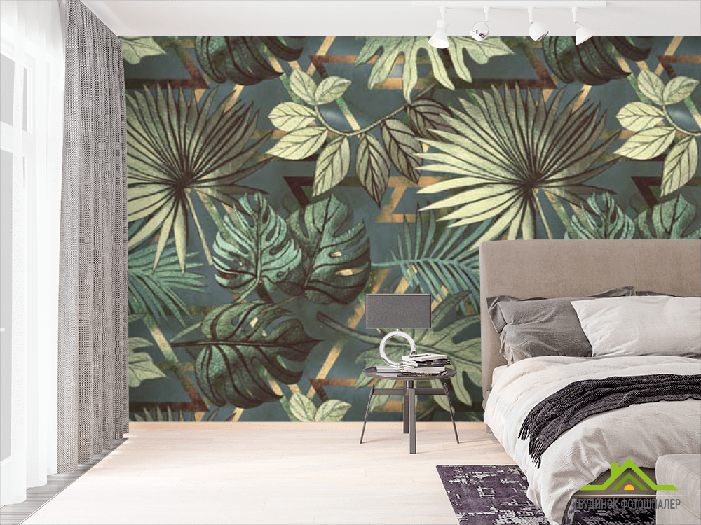 Фотошпалери тропічні листя