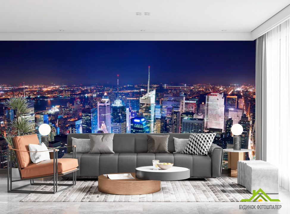 выбрать Фотообои Ночь город Фотообои Современный город на стену