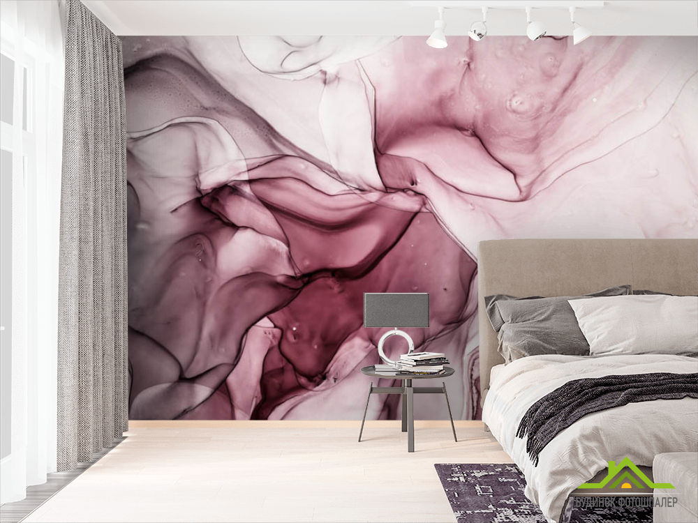 Фотообои Бордовый fluid art