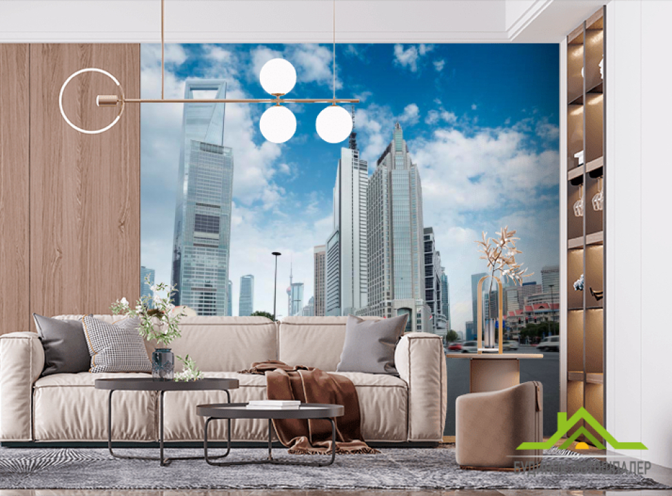 выбрать Фотошпалери Перехід до офісів Фотошпалери Сучасний місто на стіну