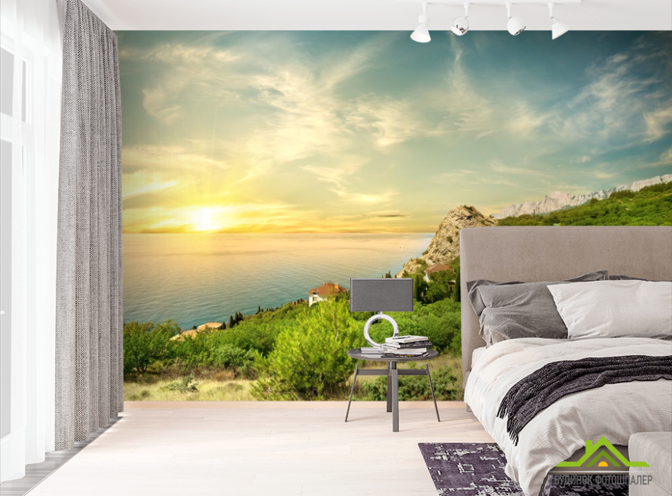 выбрать Фотошпалери ліс над морем Фотошпалери Природа на стіну