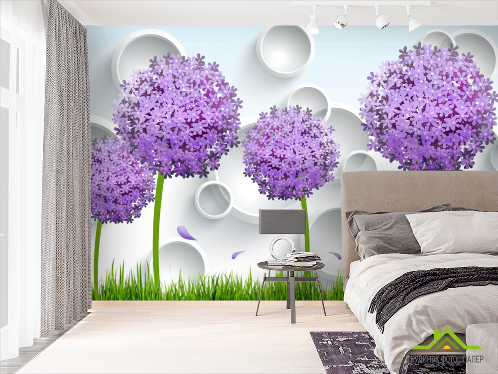 Фотообои Цветы 3д
