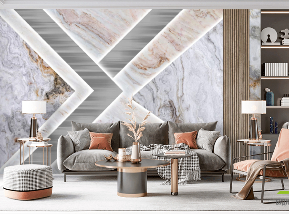 выбрать Фотошпалери мармур, геометрія Фотошпалери 3д панелі на стіну