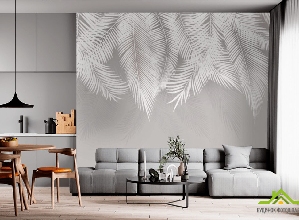 выбрать Фотообои пальмовые листья Фотообои Дизайнерские листья на стену