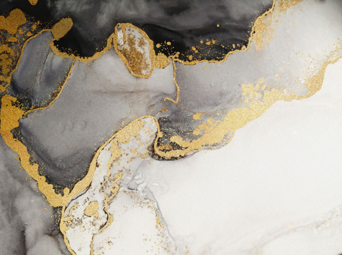 Фотообои чб флюид с золотом