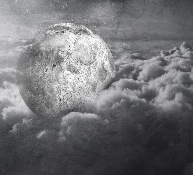 Фотошпалери сіра місяць