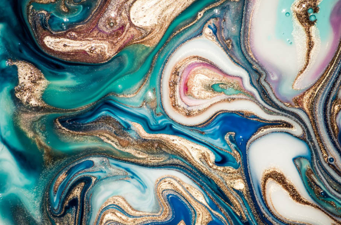 Фотошпалери Золотий Fluid art