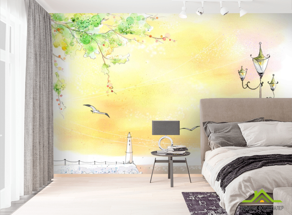 выбрать Фотошпалери Маяк Фотошпалери Ілюстрації на стіну