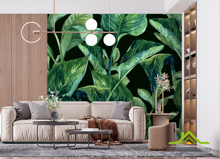 Фотошпалери тропічні листя