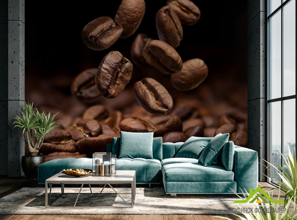 выбрать Фотообои горсть кофе Фотообои Еда и напитки на стену