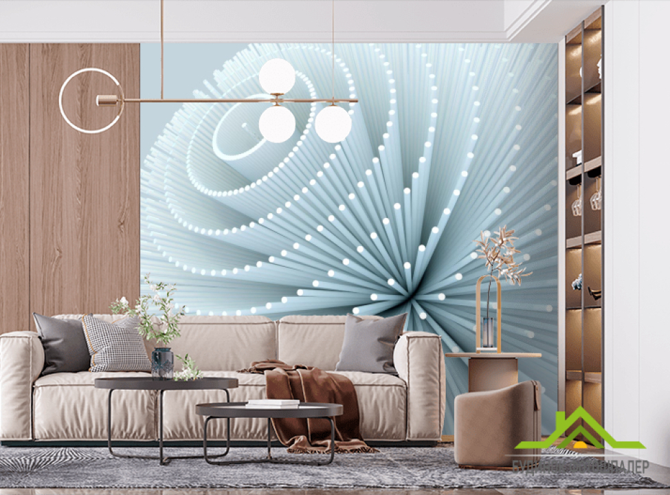 выбрать Фотообои Цветок из палочек Фотообои 3D объемные на стену