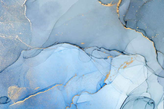 Фотошпалери Блакитний fluid art