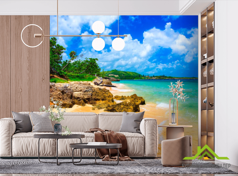 выбрать Фотошпалери Каміння в морі Фотошпалери Море на стіну