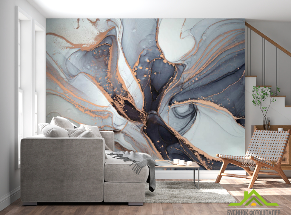 выбрать Фотошпалери Сірий fluid art Фотошпалери Fluid art на стіну