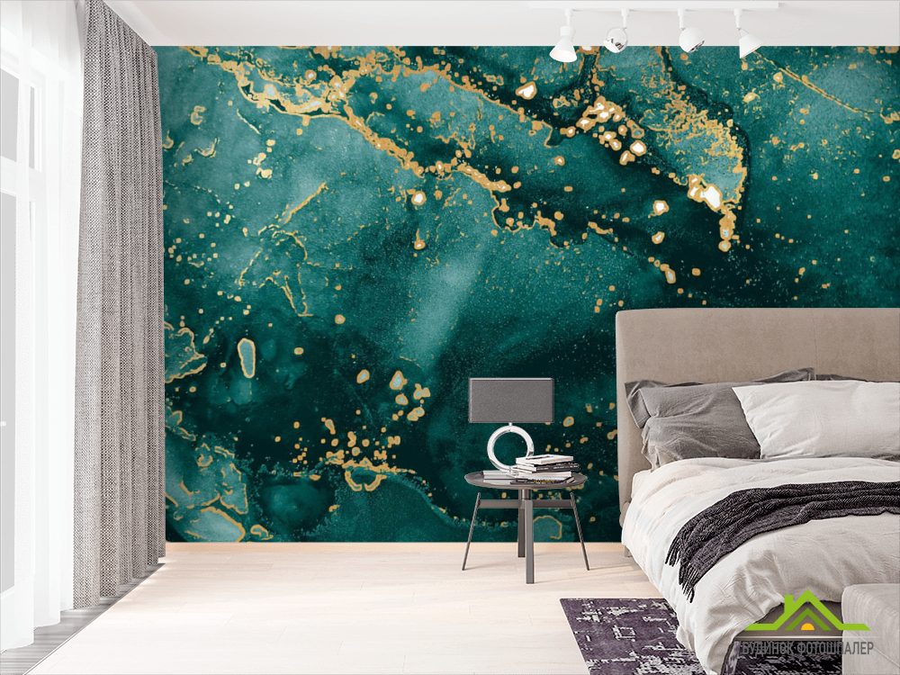 Фотообои бирюзовый флюид