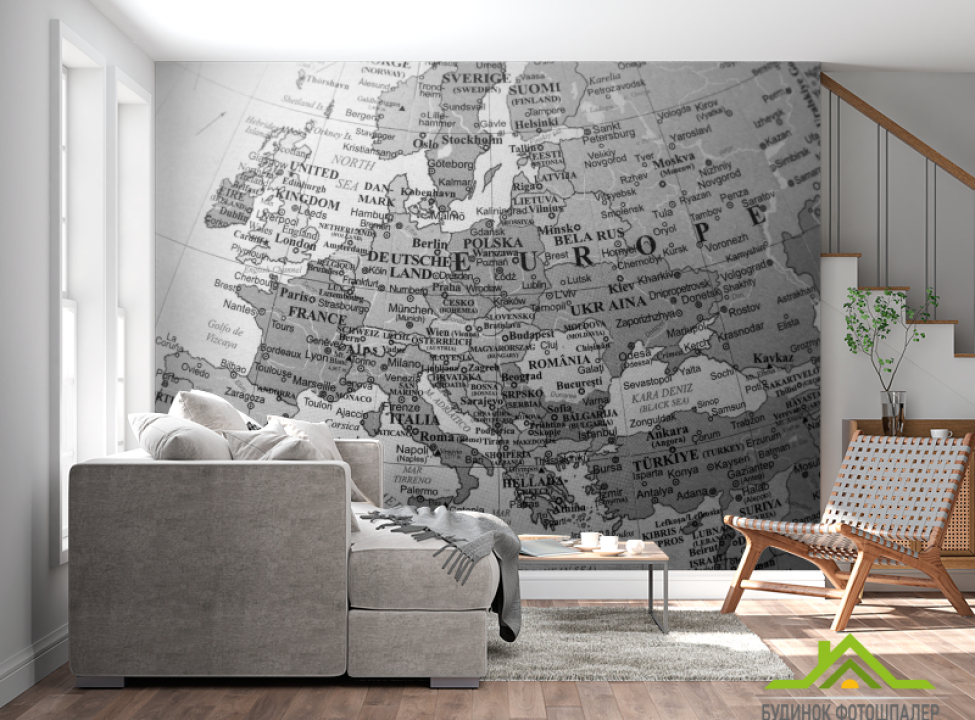 выбрать Фотошпалери детальна карта Фотошпалери карта Світу на стіну