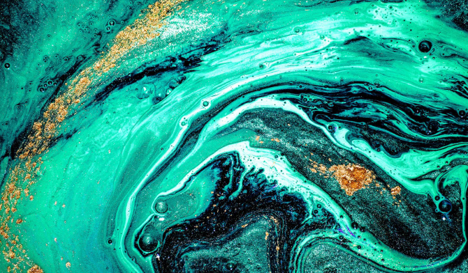 Фотошпалери Fluid art зелений