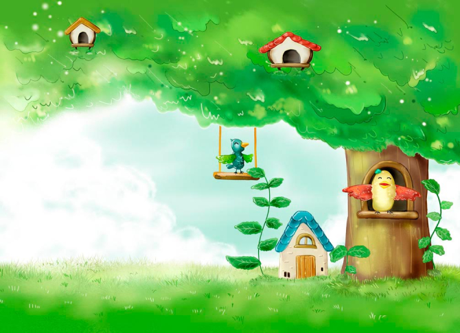 Фотошпалери Дерево-будиночок