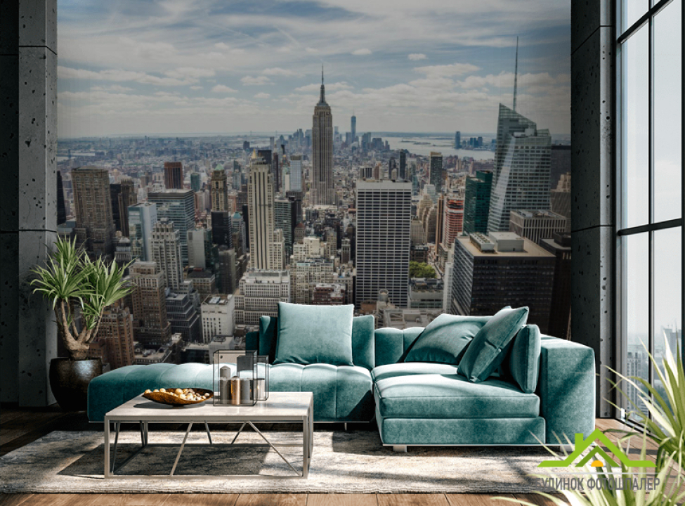 выбрать Фотообои Вид на Манхеттен Фотообои Город на стену