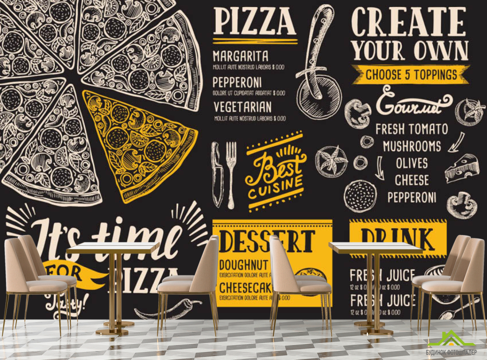 выбрать Фотошпалери піца фотошпалери Фотошпалери для кафе на стіну