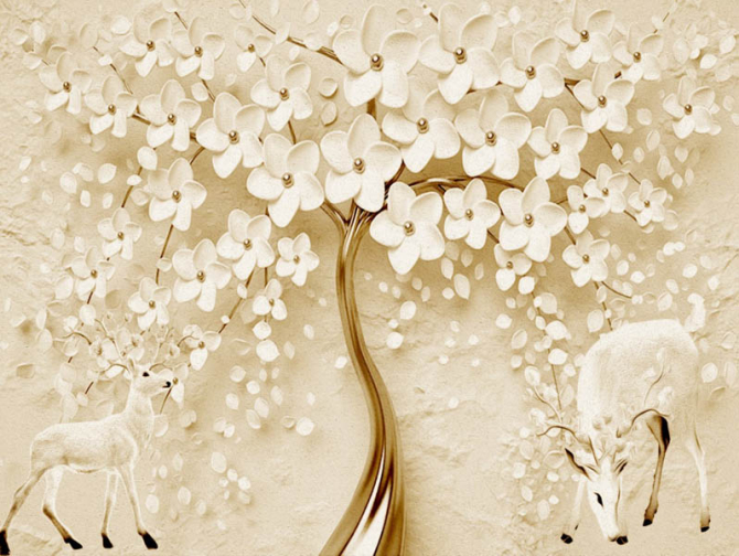 Фотообои цветущее дерево