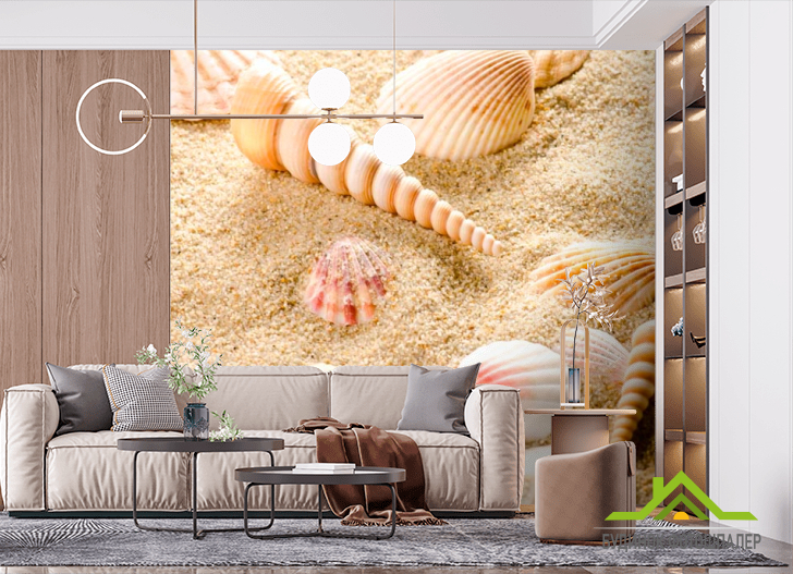 Фотообои Ракушки в песке
