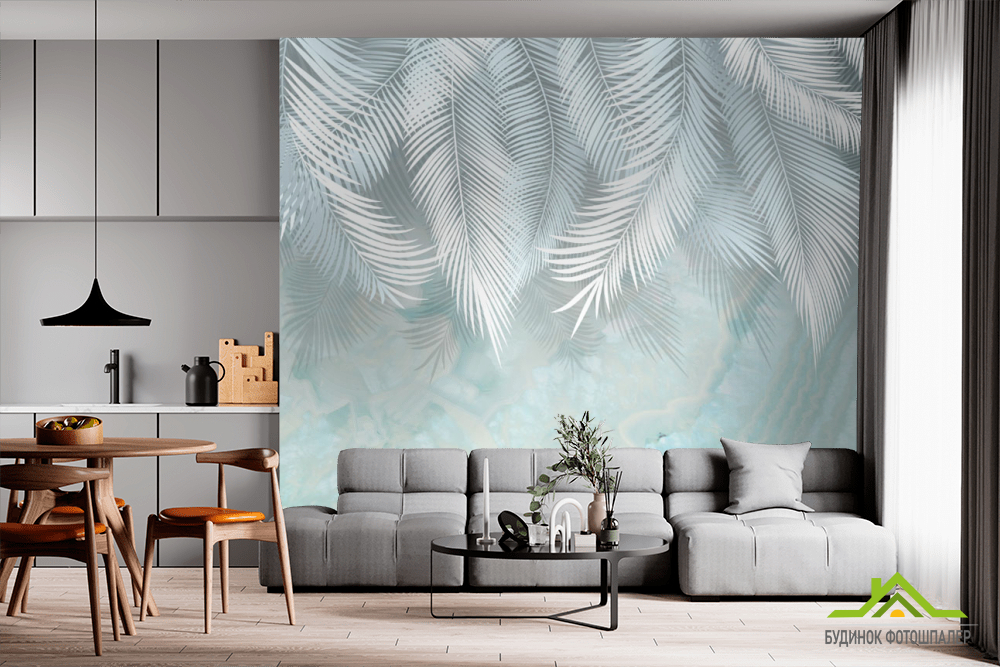 Фотошпалери світлі листя на стіну
