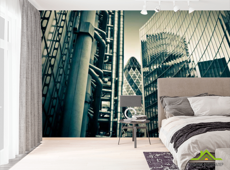 выбрать Фотошпалери Скляні висотки Фотошпалери Сучасний місто на стіну