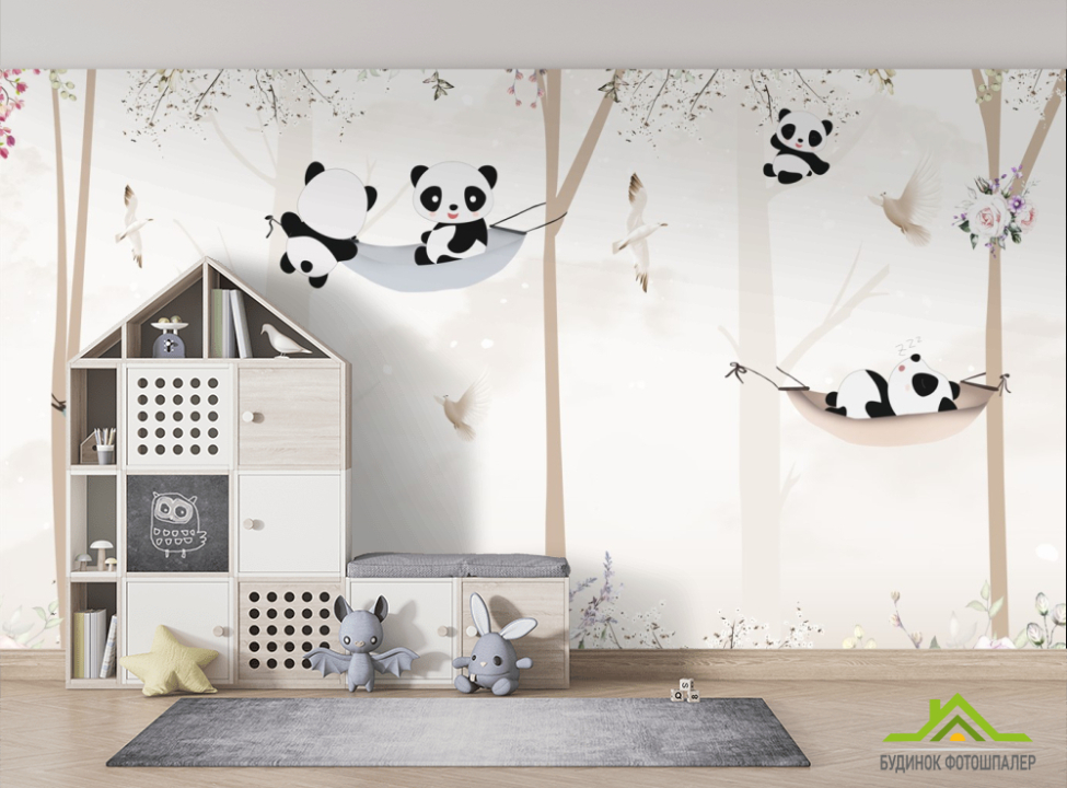 выбрать Фотошпалери панди Фотошпалери Little kids на стіну