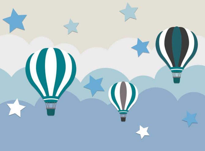 Фотошпалери Сині повітряні кульки