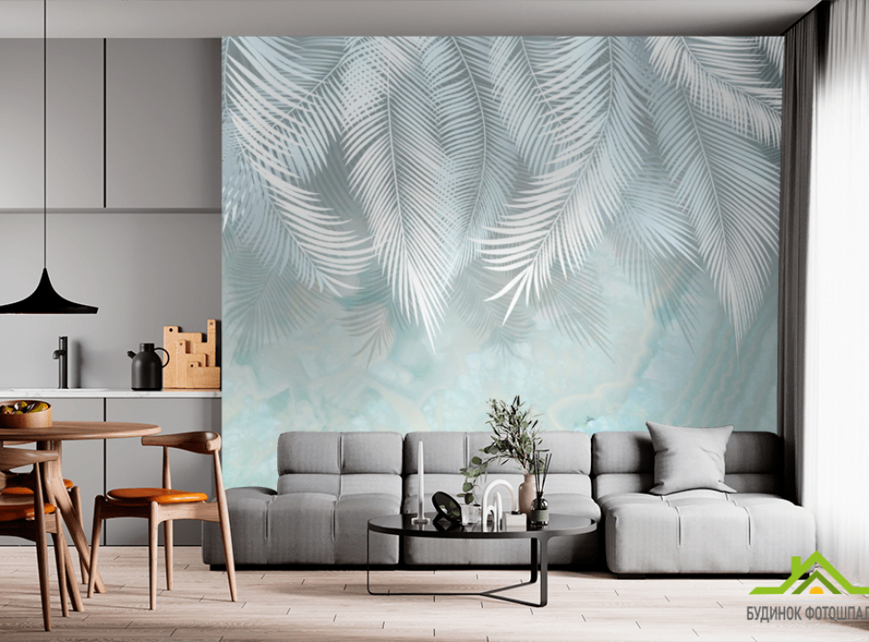 выбрать Фотообои светлые листья на стену Фотообои Дизайнерские листья на стену