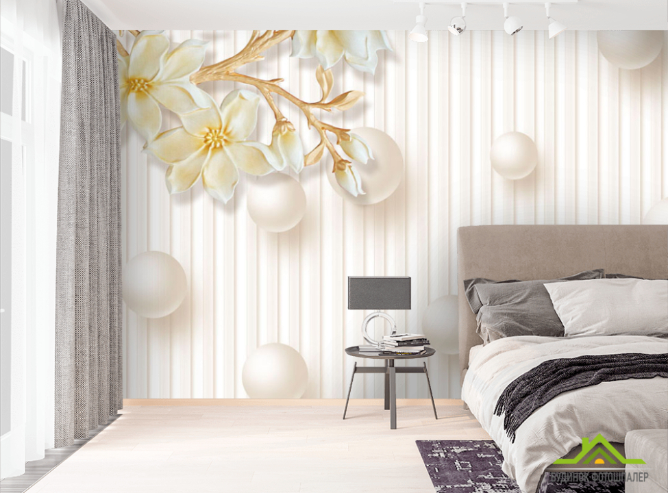 выбрать Фотошпалери Кола і стере квіти Фотошпалери стереоскопічні на стіну