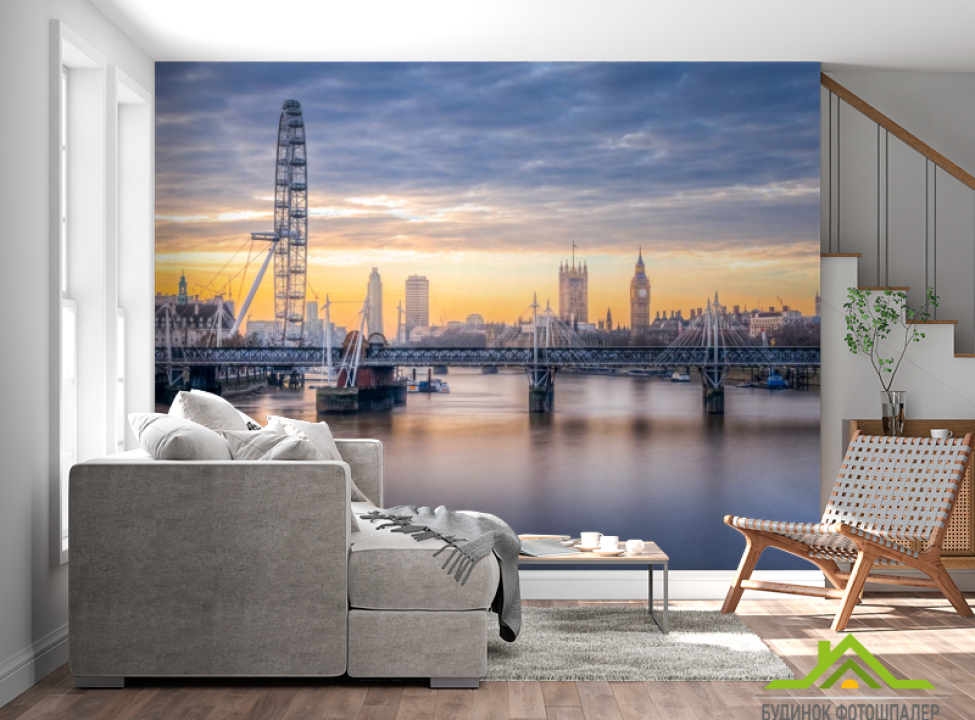 выбрать Фотообои мост над рекой в Лондоне Фотообои Лондон на стену